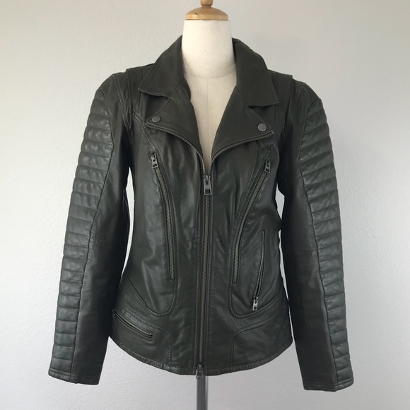 Harley-Davidson Jackets & Blazers - Harley Davidson army green leather jacket